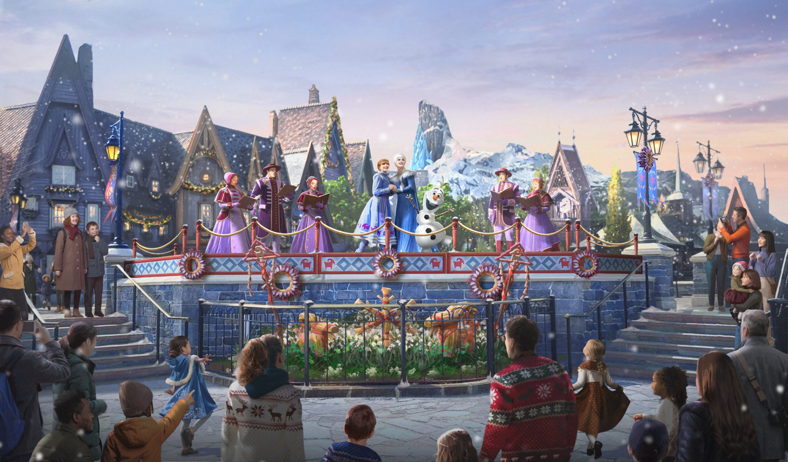 De magie van kerst komt voor het eerst naar World of Frozen tijdens Disney Betoverende Kerst in Disneyland Paris