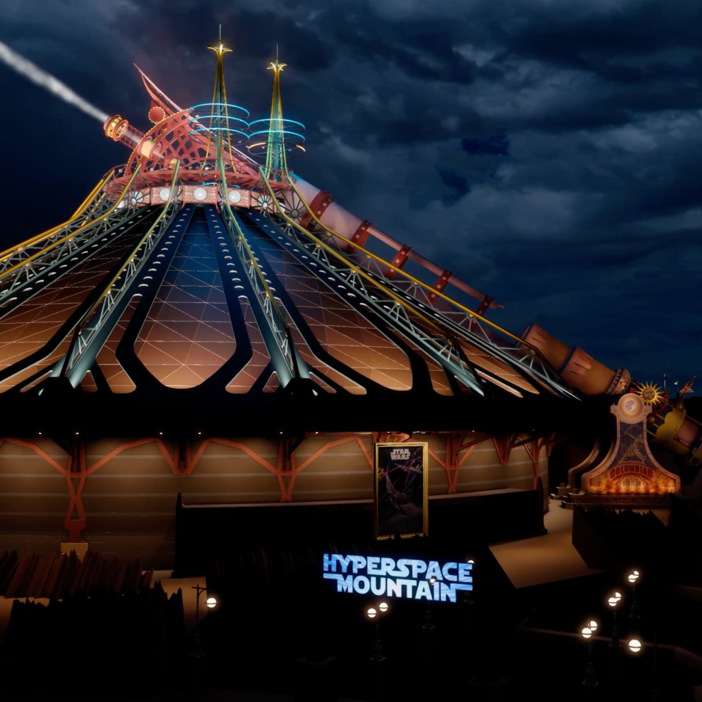 Star Wars™ Hyperspace Mountain krijgt nieuwe buitenverlichting